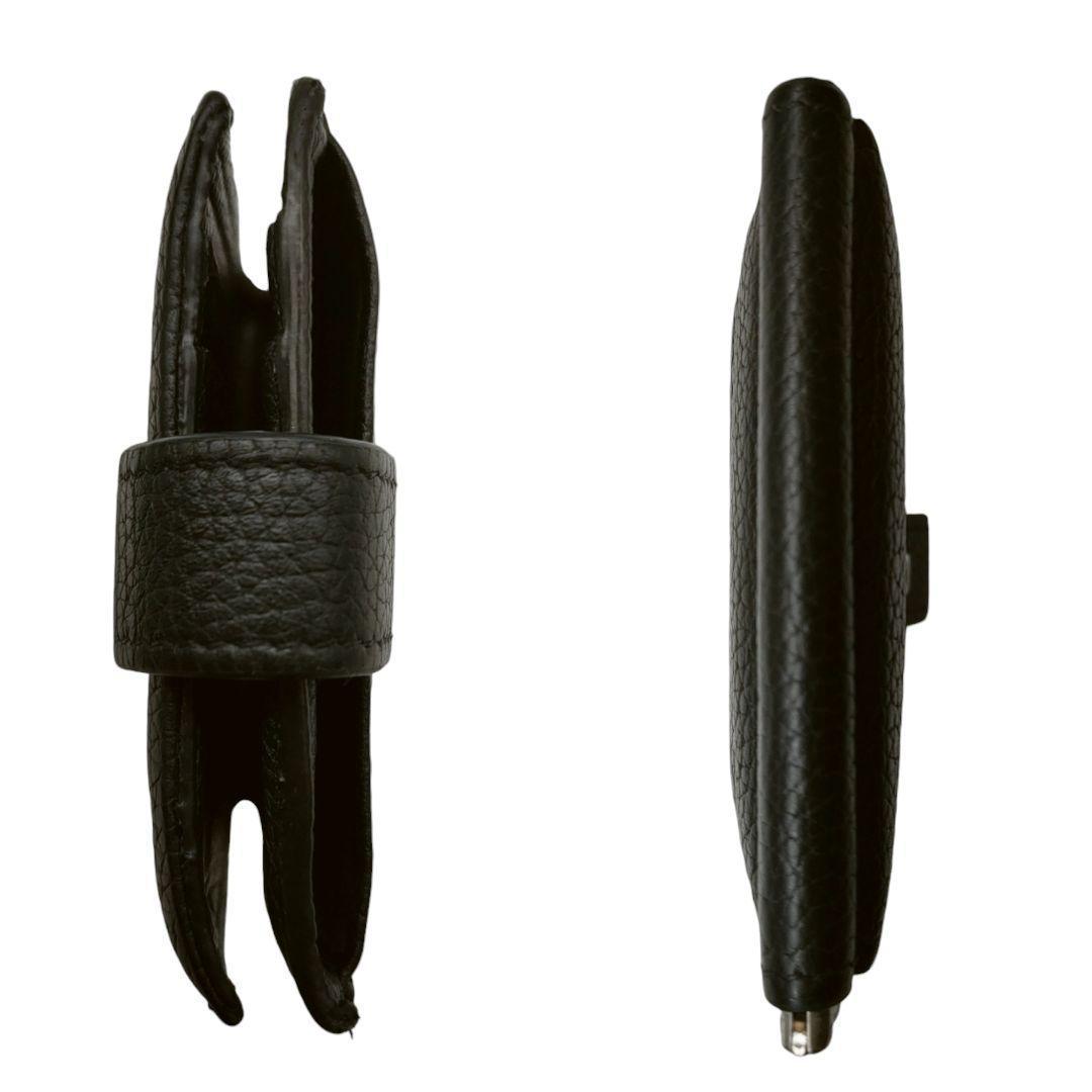 サンローラン　マネークリップ　カードケース付属　ブラック　カサンドラ　レザー