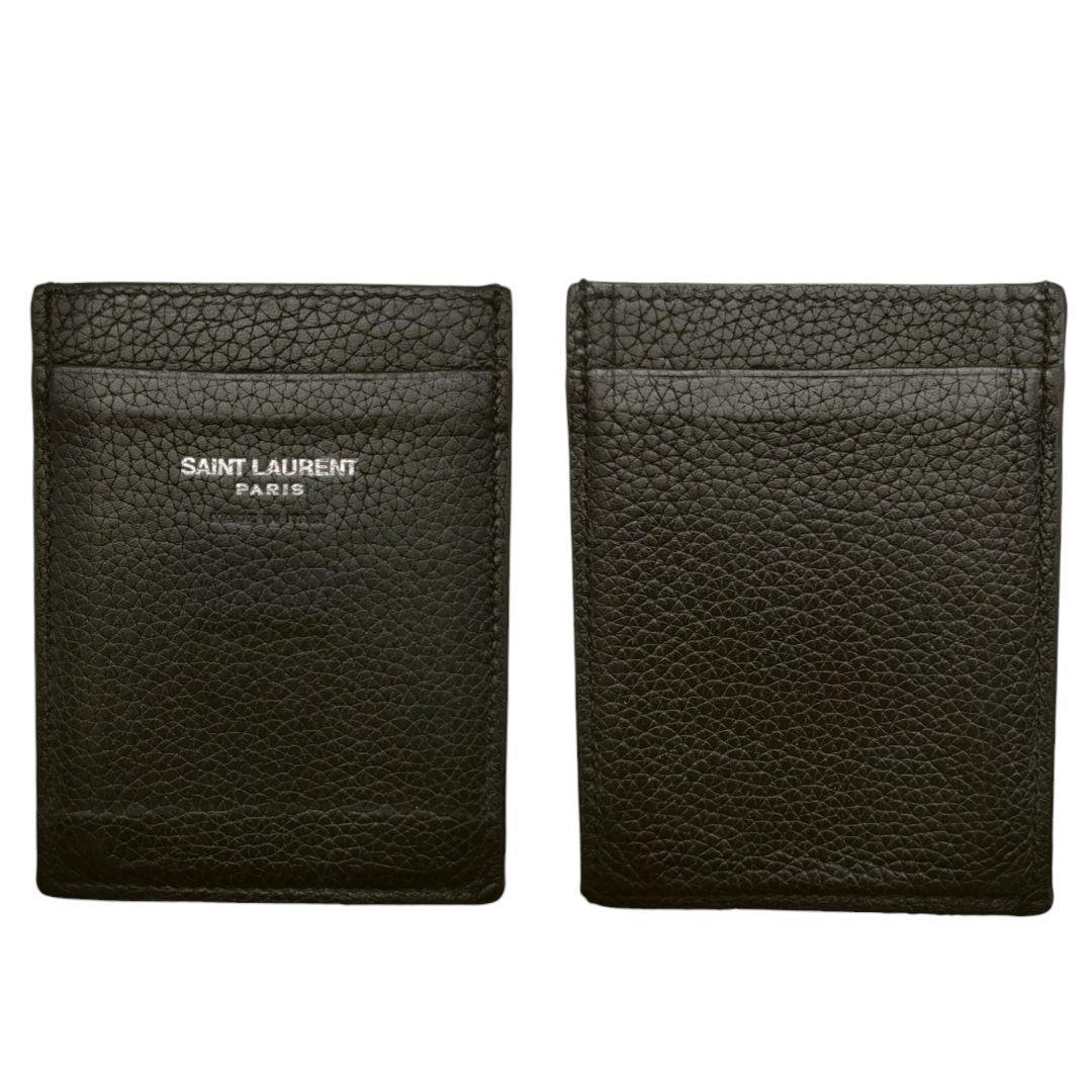 サンローラン　マネークリップ　カードケース付属　ブラック　カサンドラ　レザー