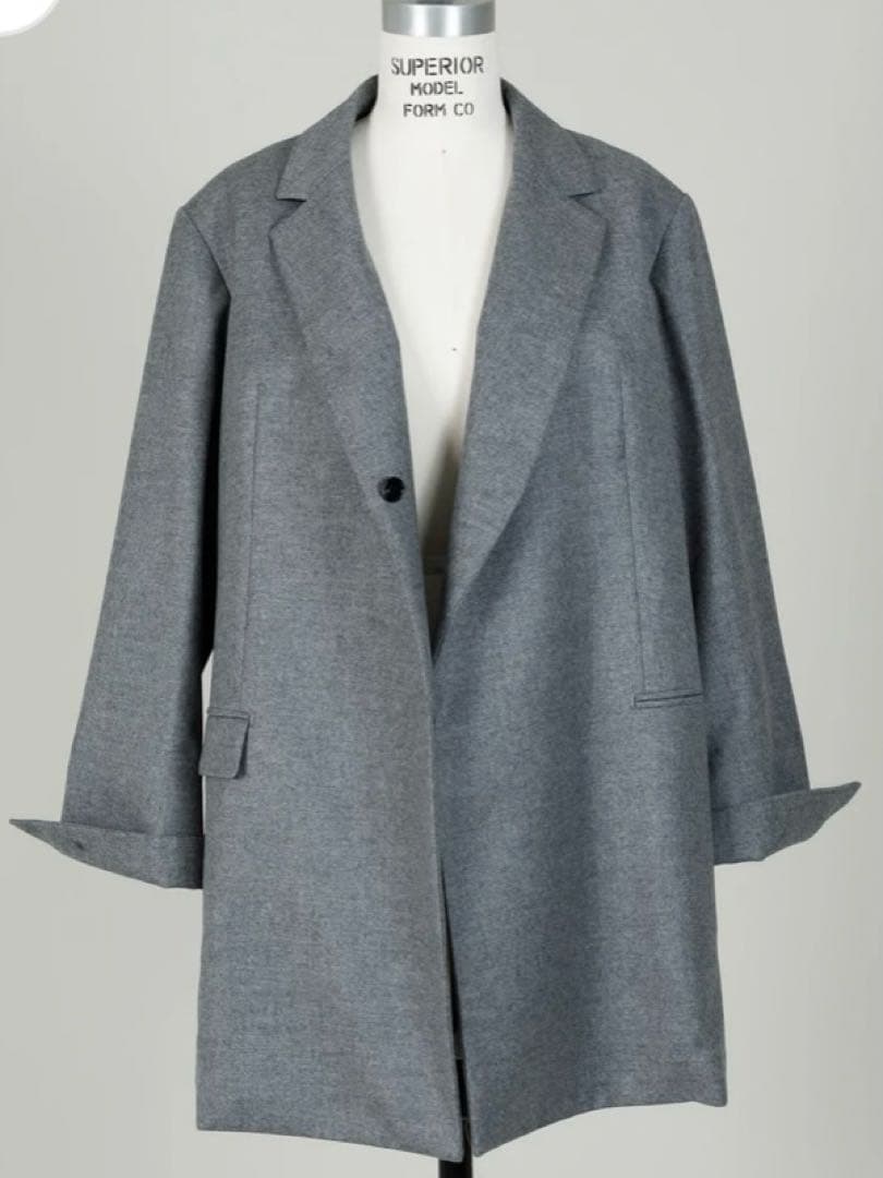 デレス deres 13th ライトグレー コート ジャケット