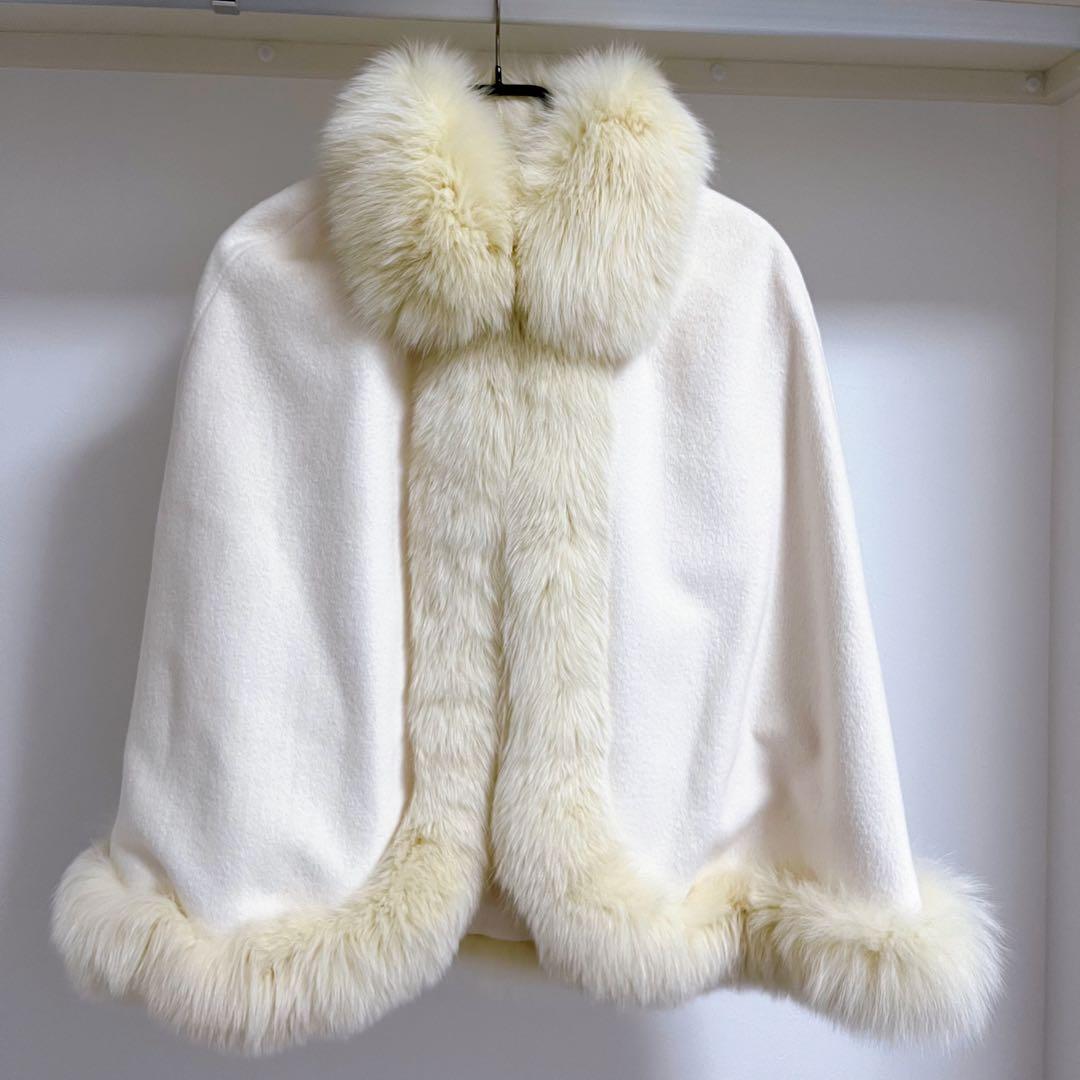 【最終価格】HARRODS ハロッズ ファー ケープコート フォックス 毛皮