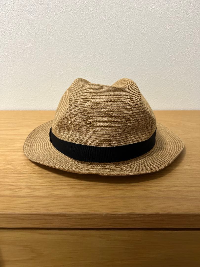 mature ha. マチュアーハ ベージュ 麦わら帽子 ストローハット リボン