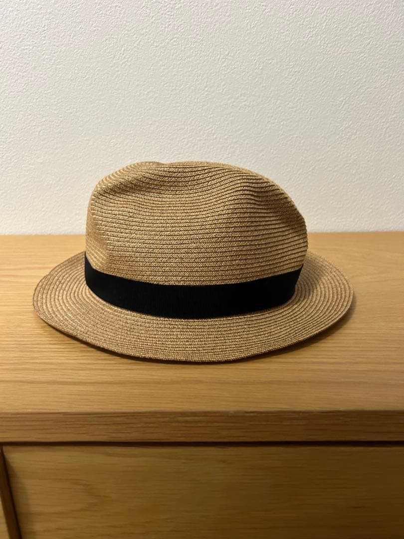 mature ha. マチュアーハ ベージュ 麦わら帽子 ストローハット リボン