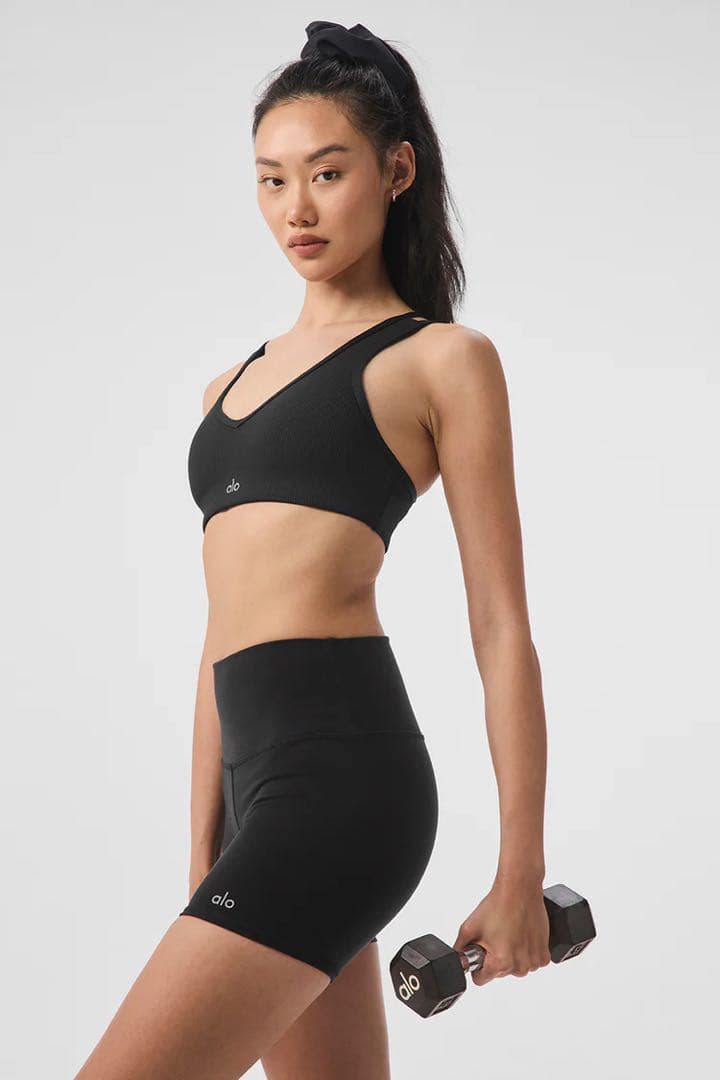 大人気 alo アローヨガ 5インチ ハイウェストバイカーショーツ