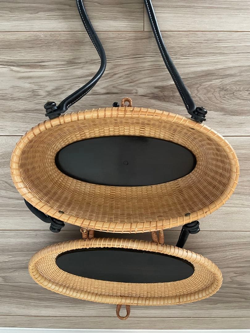 ナンタケットバスケット　10インチ　オーバル　蓋付きバスケット