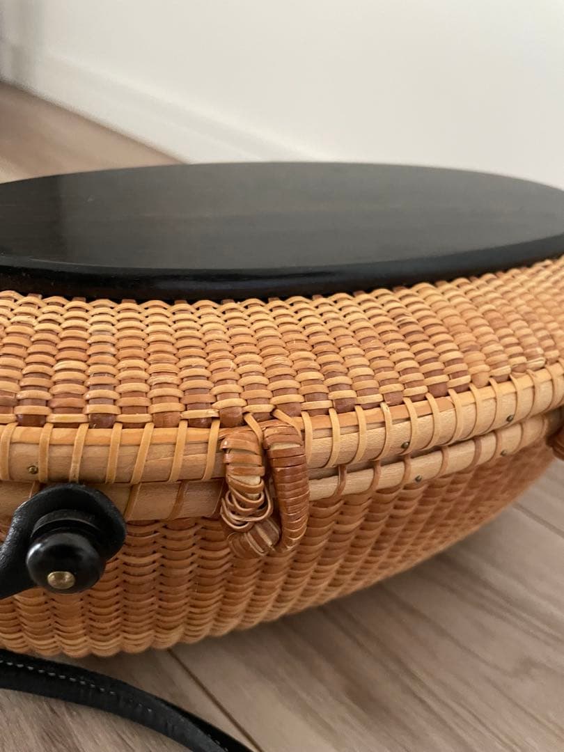 ナンタケットバスケット　10インチ　オーバル　蓋付きバスケット