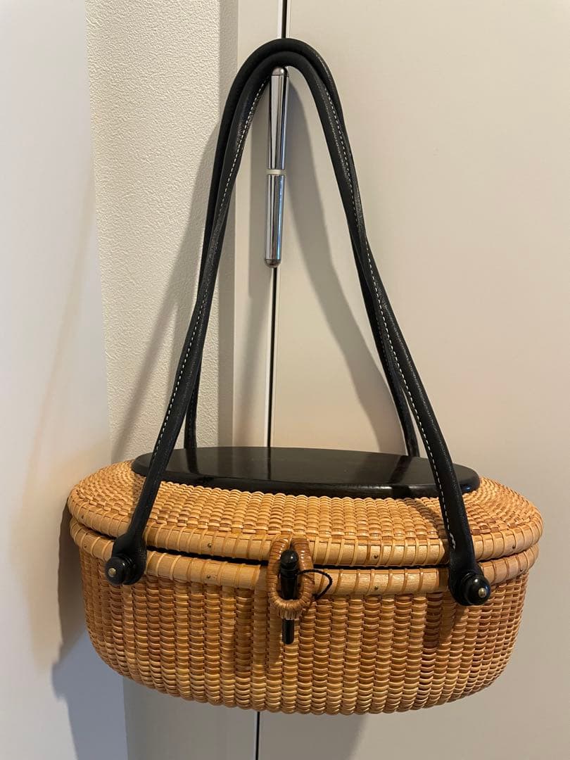 ナンタケットバスケット　10インチ　オーバル　蓋付きバスケット