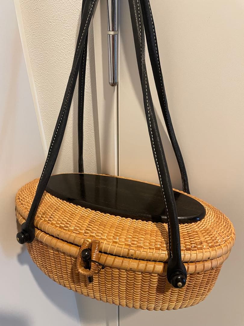 ナンタケットバスケット　10インチ　オーバル　蓋付きバスケット