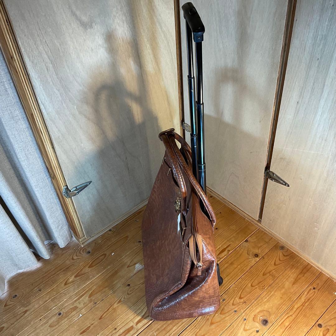 新品 未使用 COOCO クーコ キャリーカート キャリーバッグ クロコ 型押し