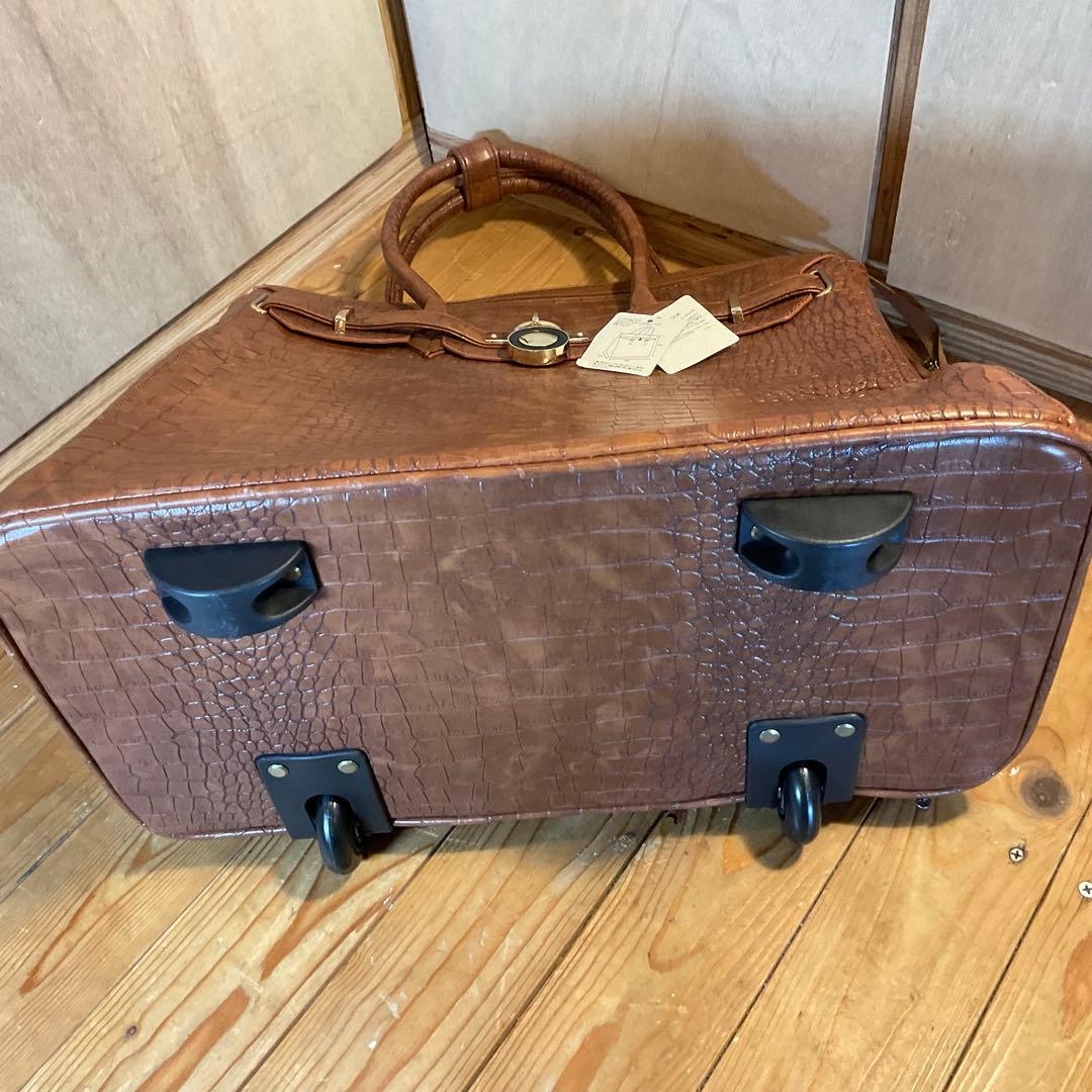 新品 未使用 COOCO クーコ キャリーカート キャリーバッグ クロコ 型押し