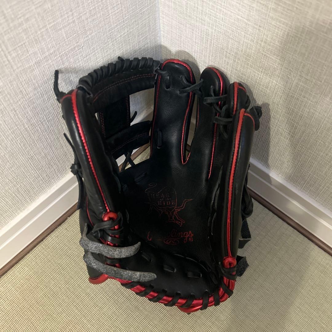Rawlings 軟式グローブ 黒/赤