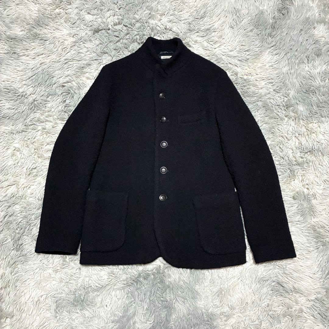 【良品】BLUE BLUE 3 ウールスタンドジャケット 濃紺 日本製