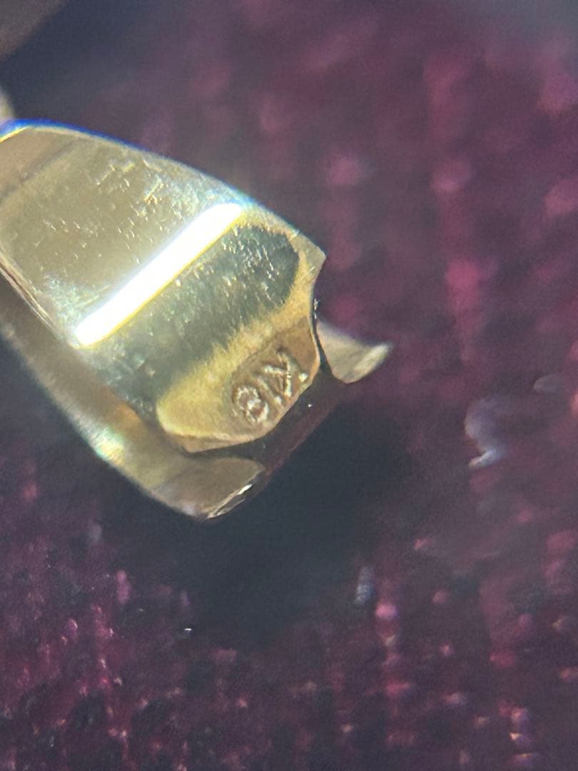 K18 カメオ ペンダントトップ 瑪瑙 天使と三日月 K18YG