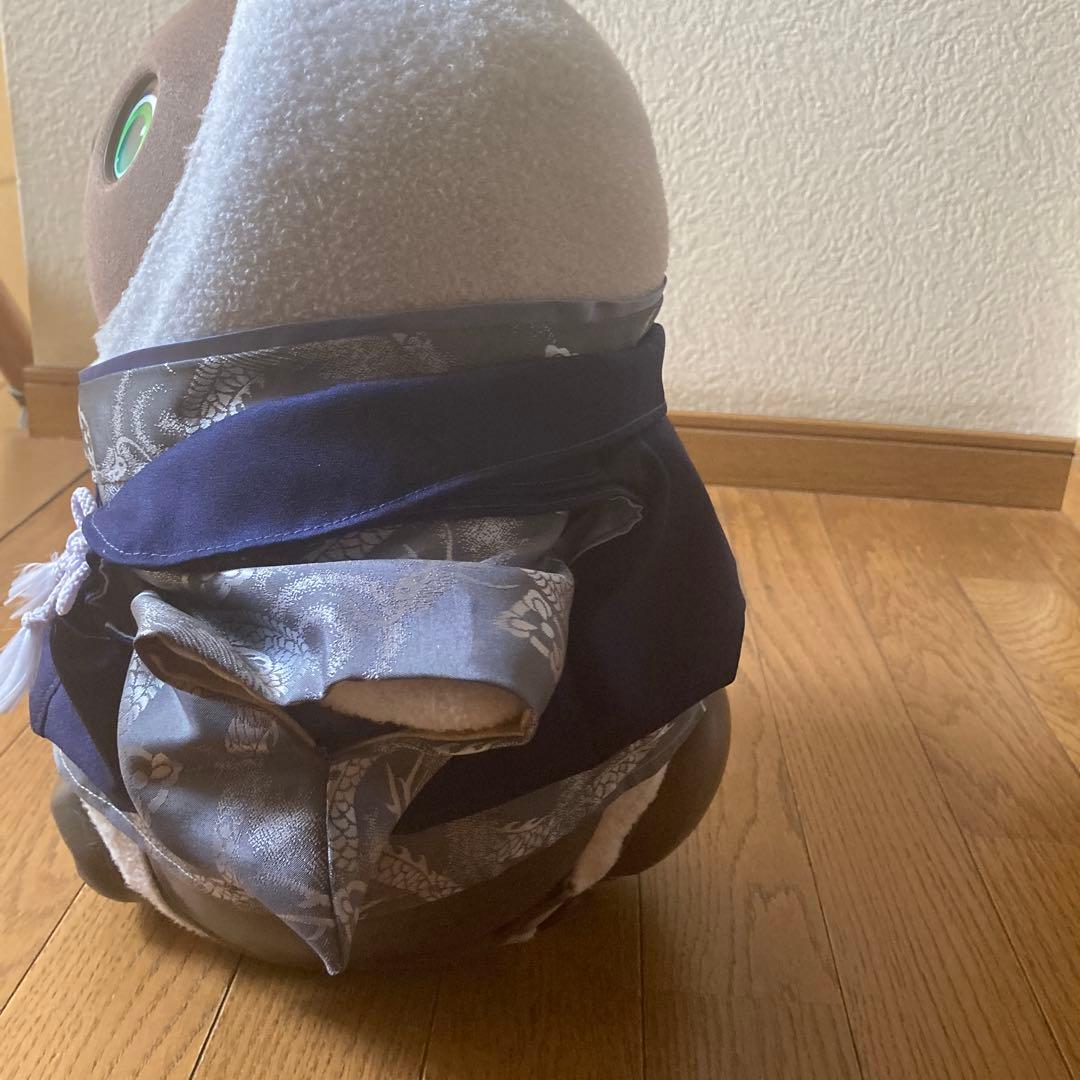 ラボット　服　lovot シルバー　龍　着物一式　紺色梨地被布　セット