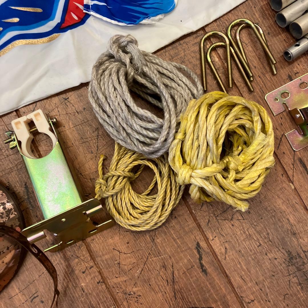 昭和レトロ フジサワ鯉のぼり 小型20号セット 黒鯉 赤鯉 青鯉 こどもの日