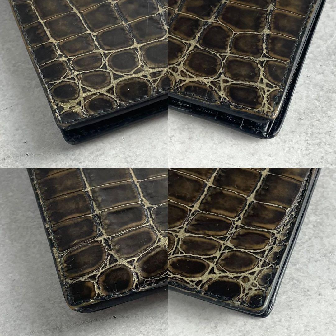 【希少】ボッテガヴェネタ 財布 カードケース リアルクロコダイル