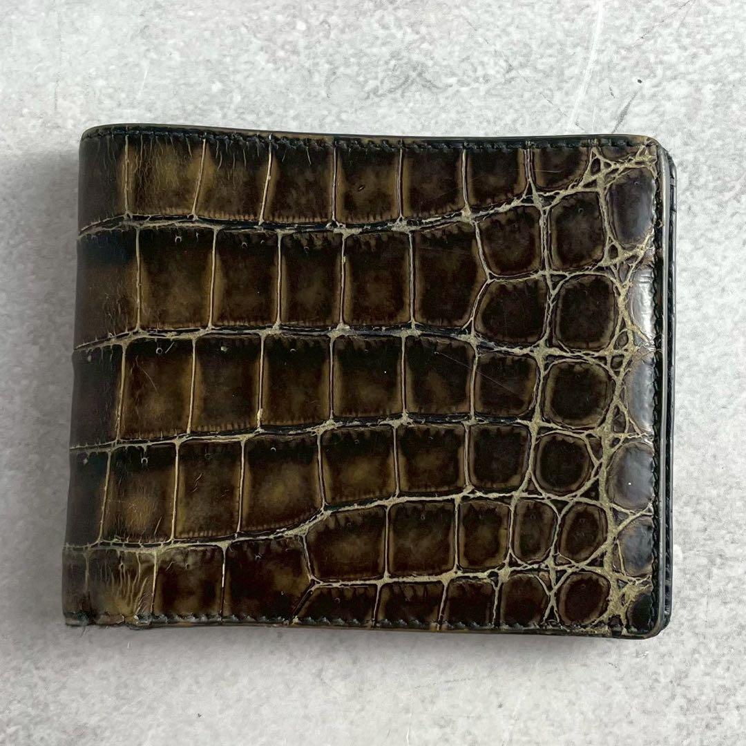 【希少】ボッテガヴェネタ 財布 カードケース リアルクロコダイル