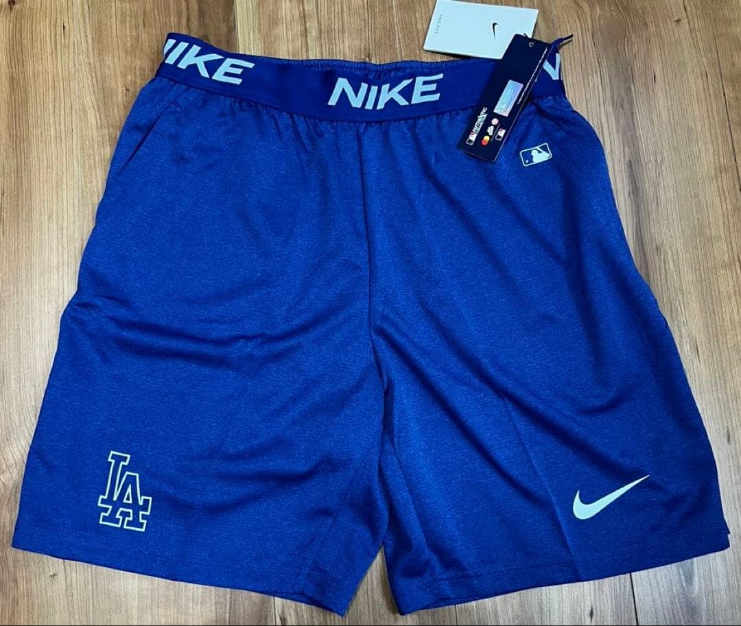 大谷選手着用品 ドジャース練習用公式ショートパンツ サイズM 新品タグ付