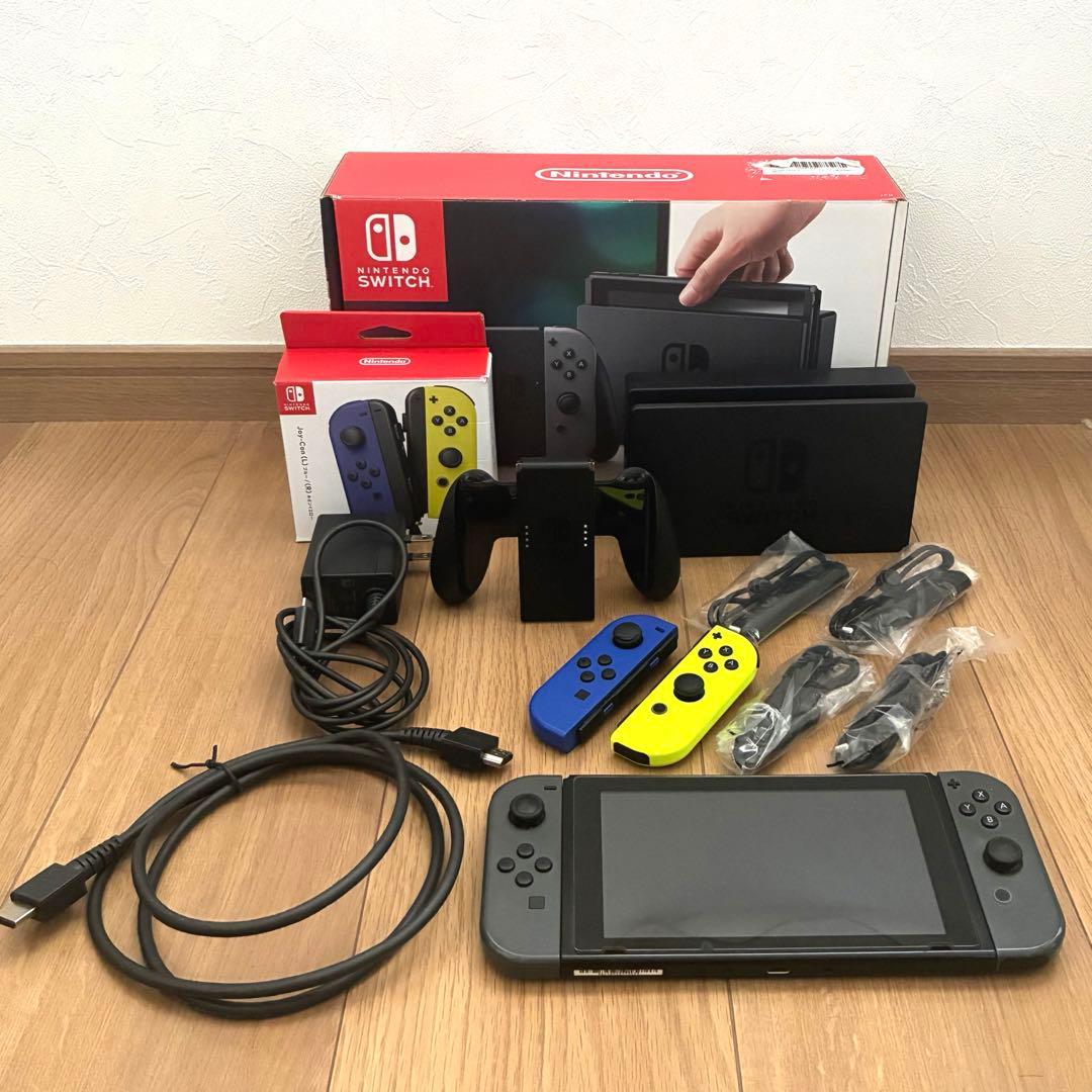 Nintendo Switch Joy-Con グレー＋ブルーネオンイエロー