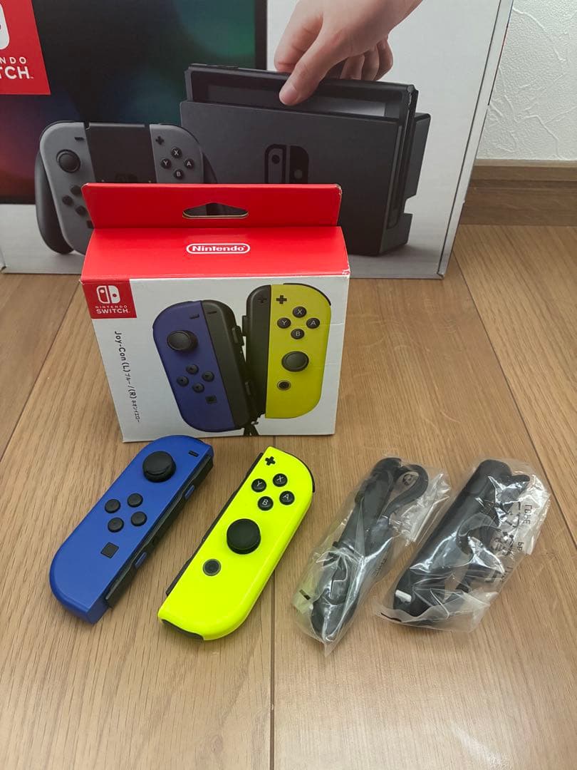 Nintendo Switch Joy-Con グレー＋ブルーネオンイエロー