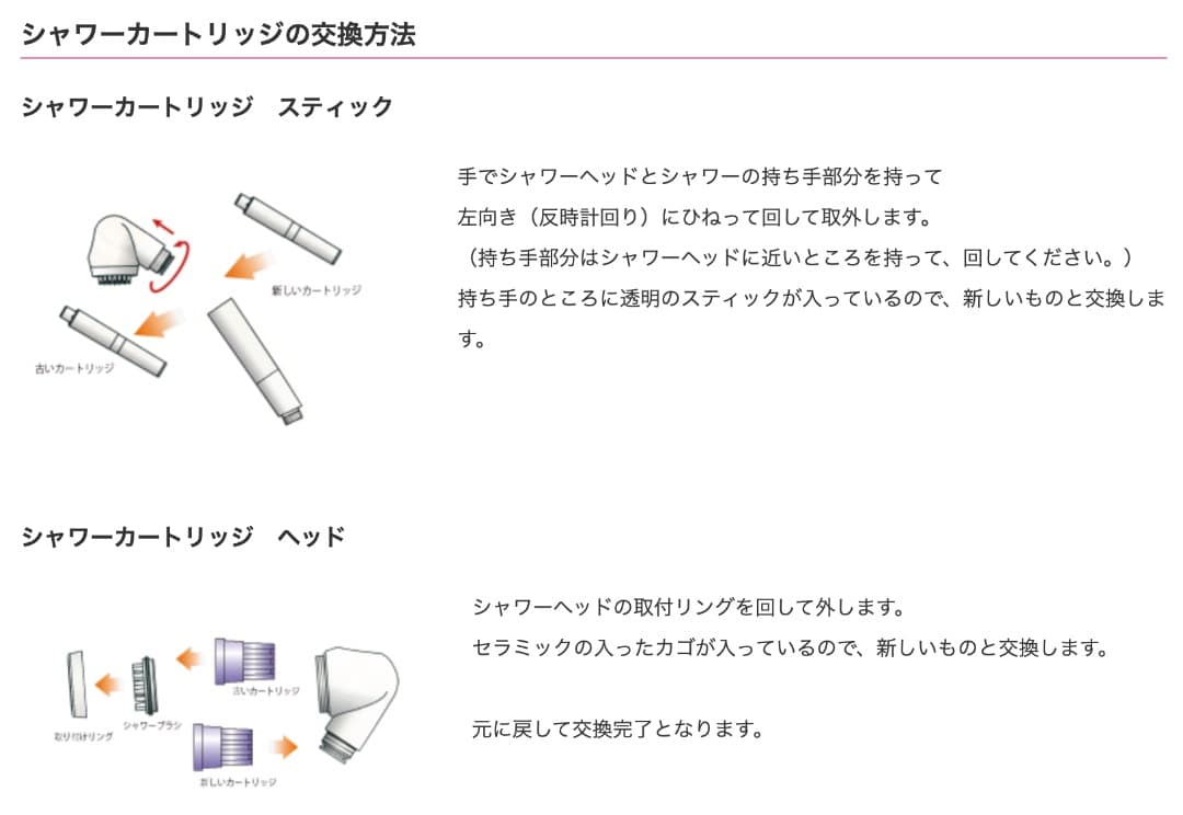 【新品】ガイアの水135 シャワー用交換カートリッジ 2個セット