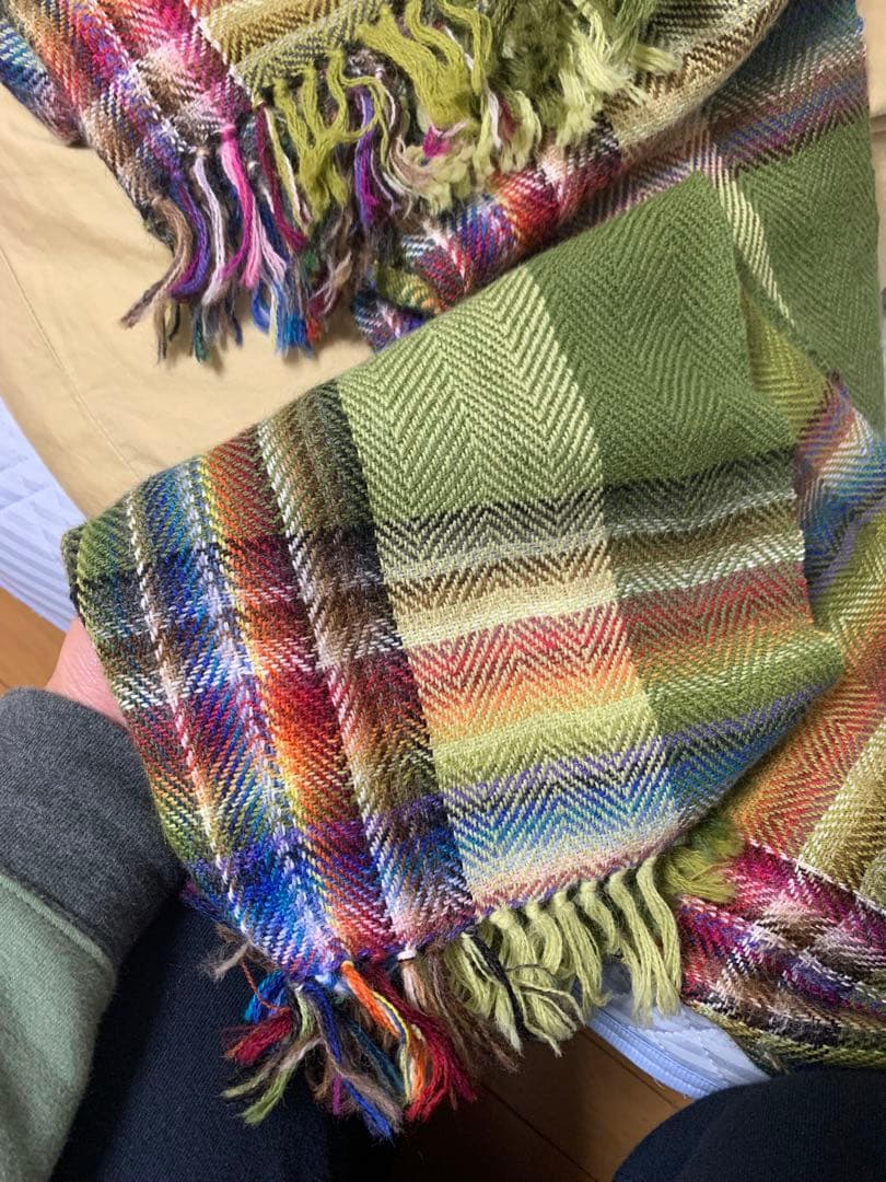 THE INOUE BROTHERS アルパカマフラー　マルチカラー　グリーン