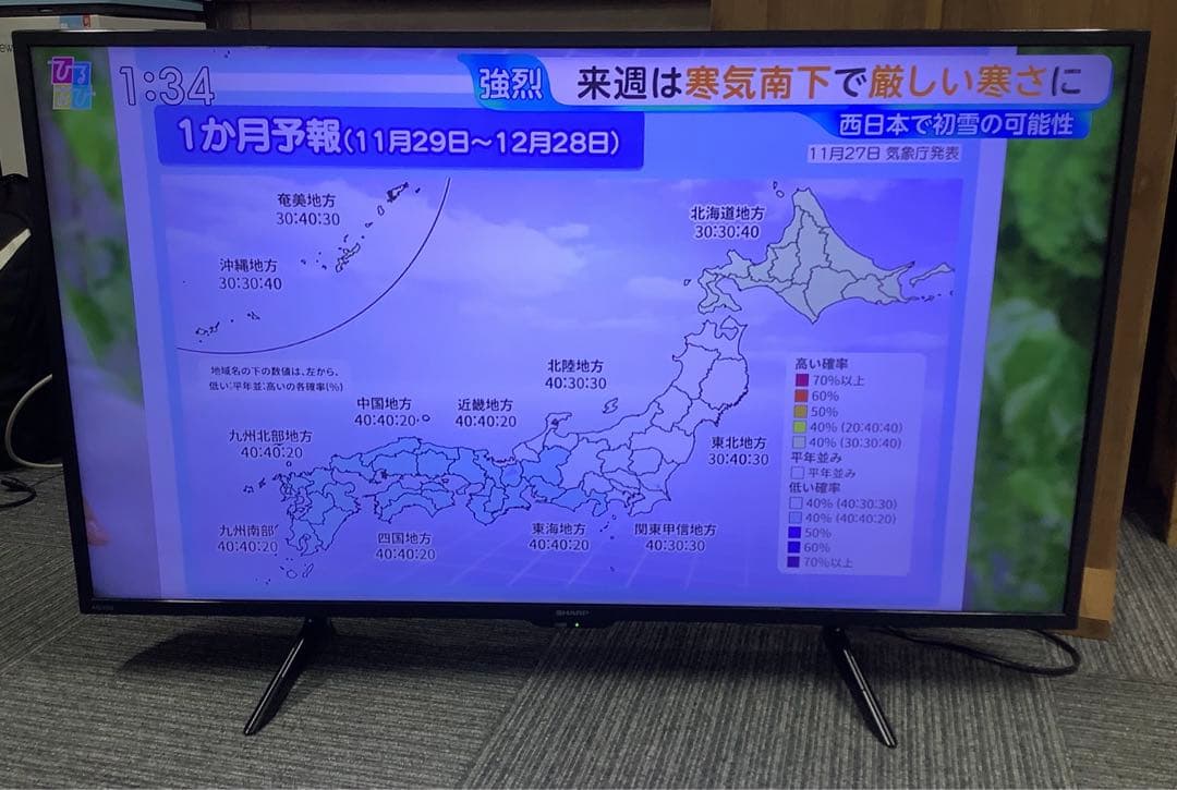 シャープ AQUOS 42インチ液晶テレビ 4T-C42DH1 2022年製