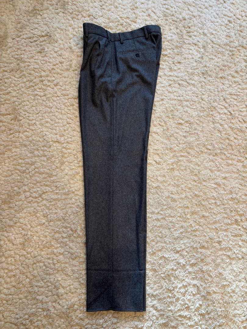 新品未使用　ATELIER ZINS グレー フランネル　ワイドスラックス