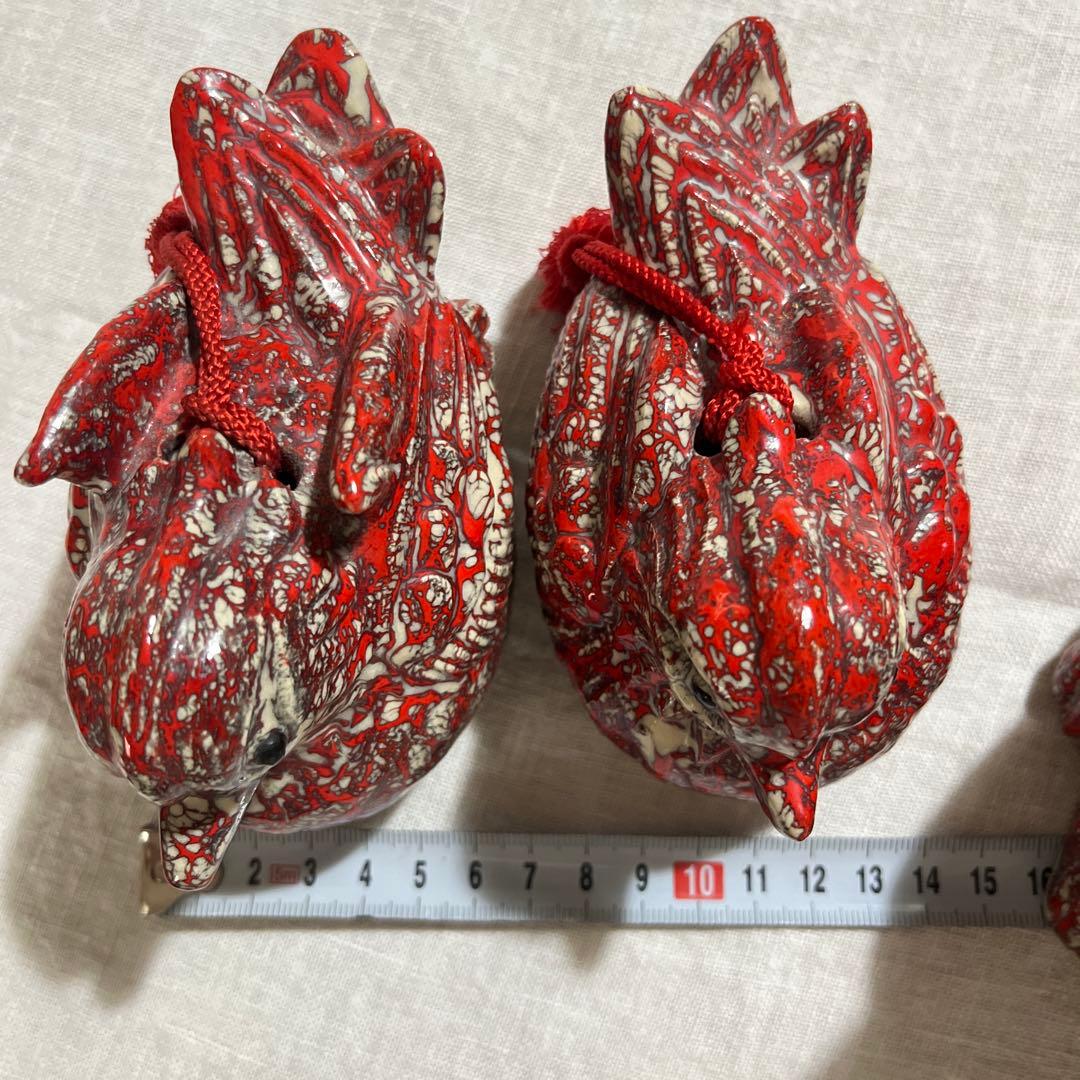 【美品】箕面焼　松田箕山作　オシドリセット　土鈴