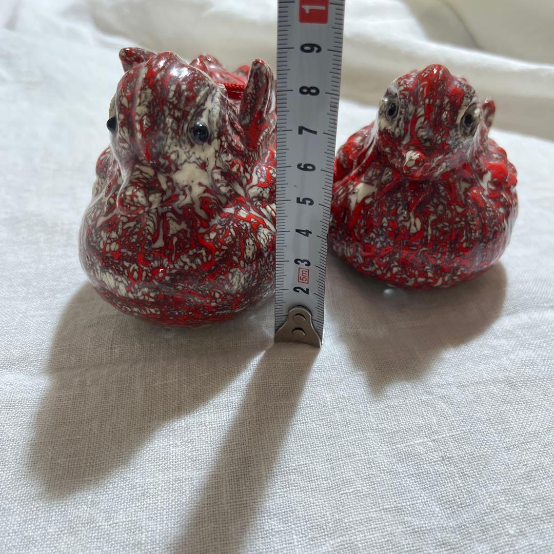 【美品】箕面焼　松田箕山作　オシドリセット　土鈴