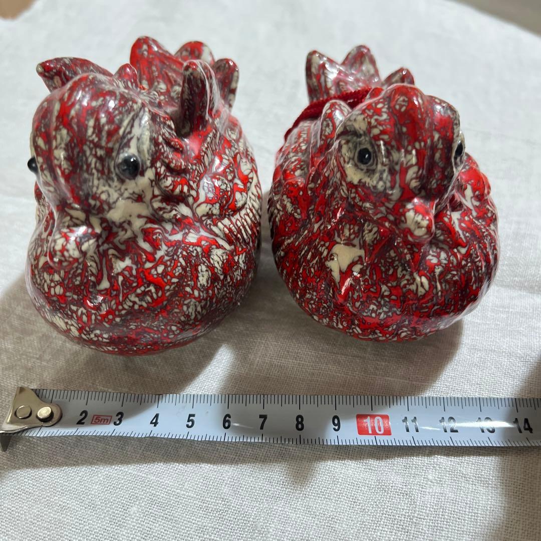 【美品】箕面焼　松田箕山作　オシドリセット　土鈴