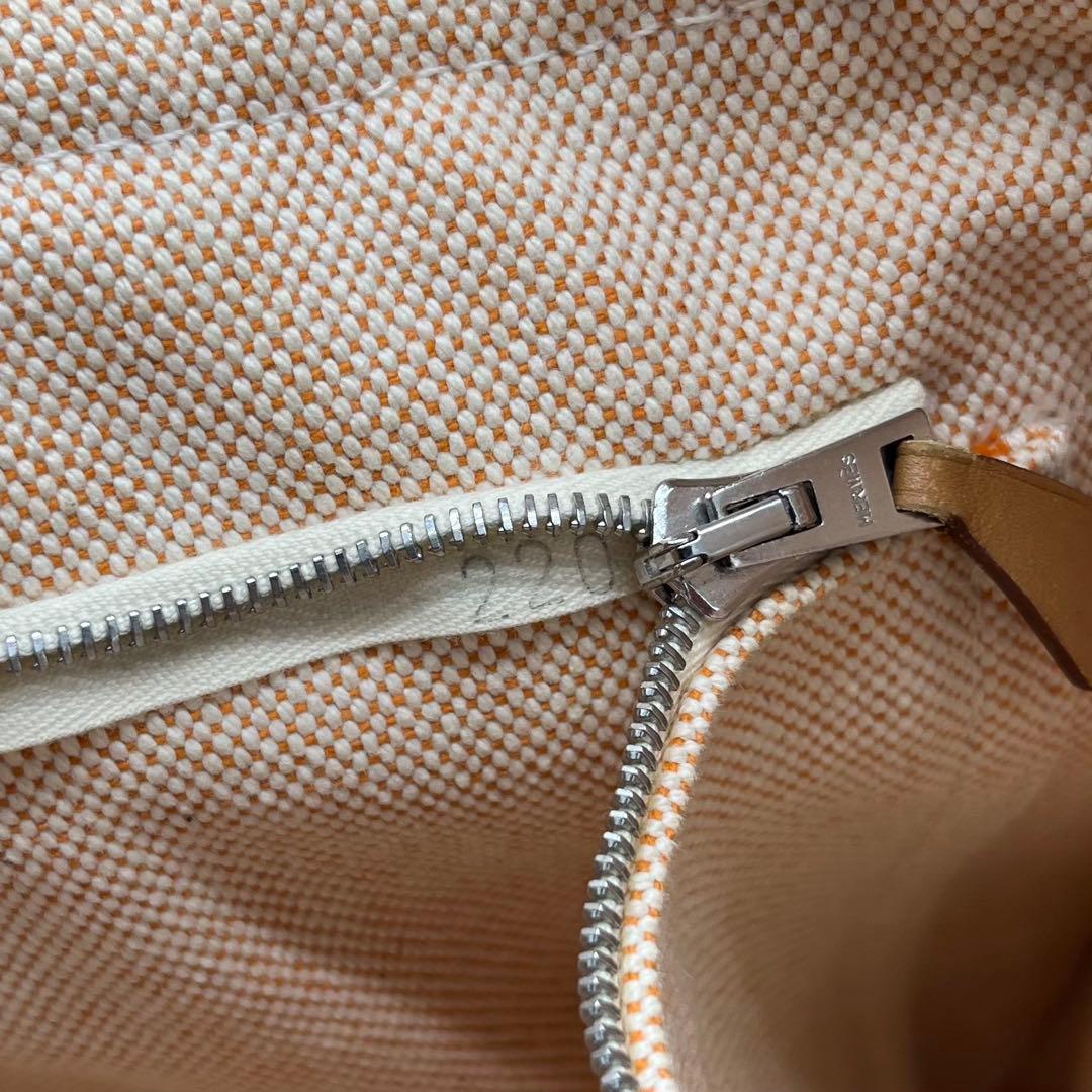 HERMESエルメス ニューフールトゥMMトートバッグ オレンジ系A4収納 通勤