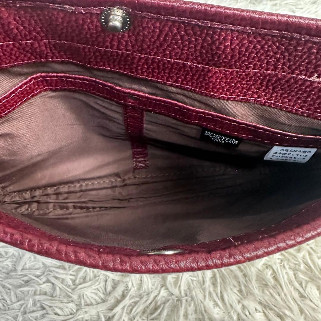 ポーター バーガンディ レザー ショルダーバッグ 京急百貨店共同開発 吉田カバン