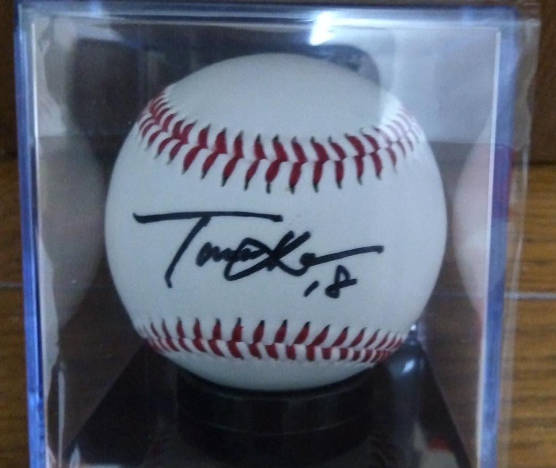 楽天田中将大サイン入り野球 透明ケース付き