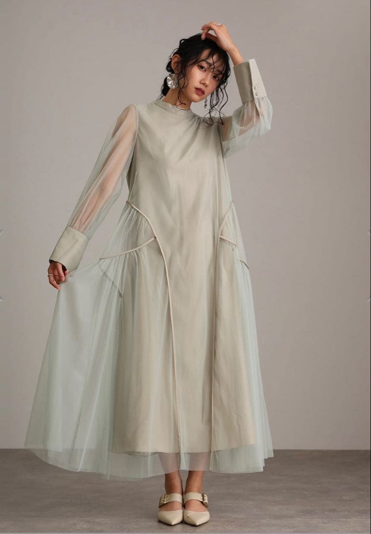 【美品】フォーマル結婚式パーティードレスセレモニーオケージョンドレス