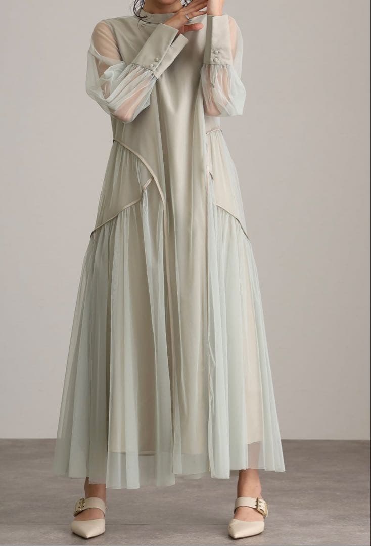 【美品】フォーマル結婚式パーティードレスセレモニーオケージョンドレス