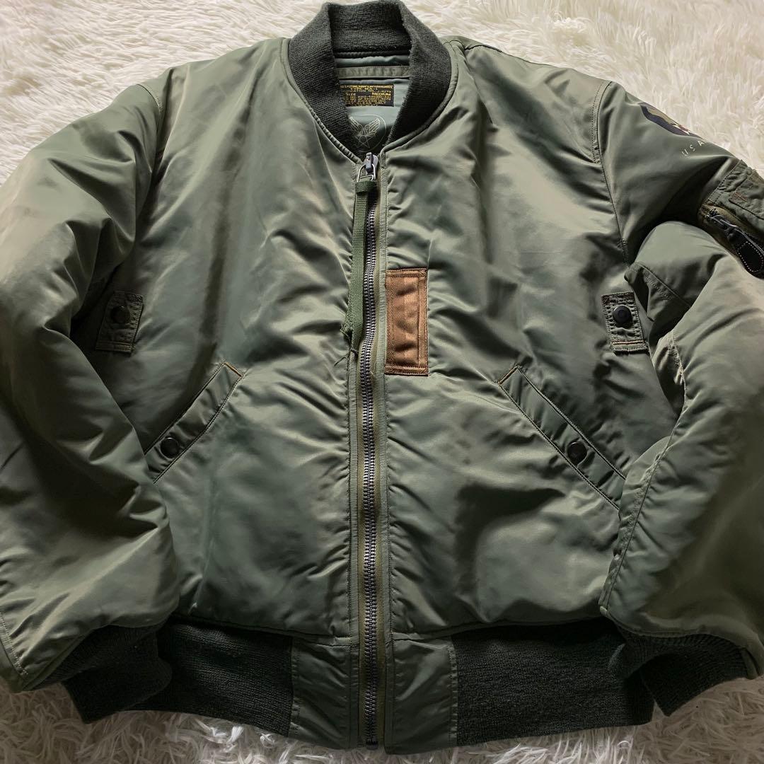 マ*ン様 初期品番■バズリクソンズ フライトジャケット MA-1 M品番　カーキ