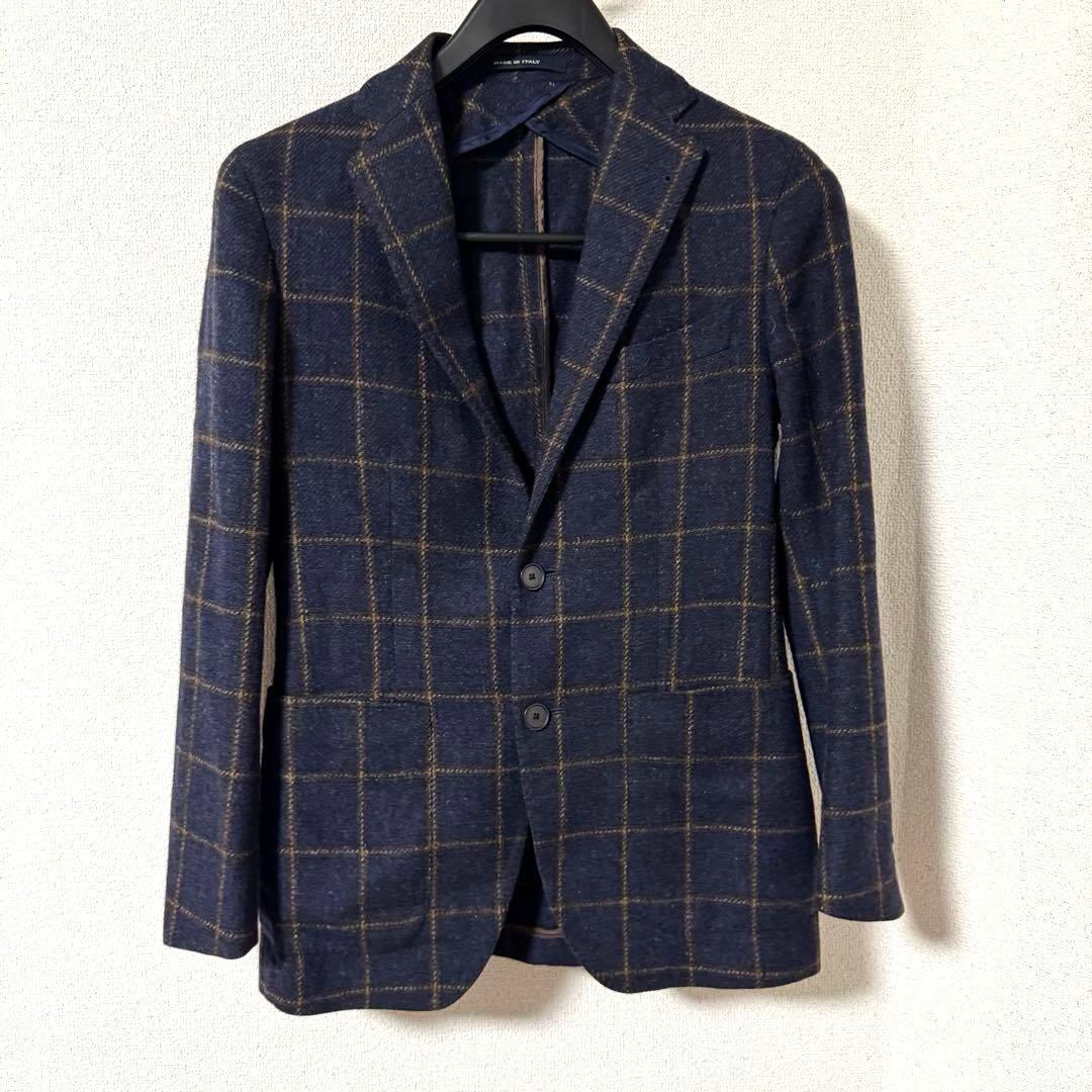 TAGLIATORE タリアトーレ ネイビー チェック柄 テーラードジャケット