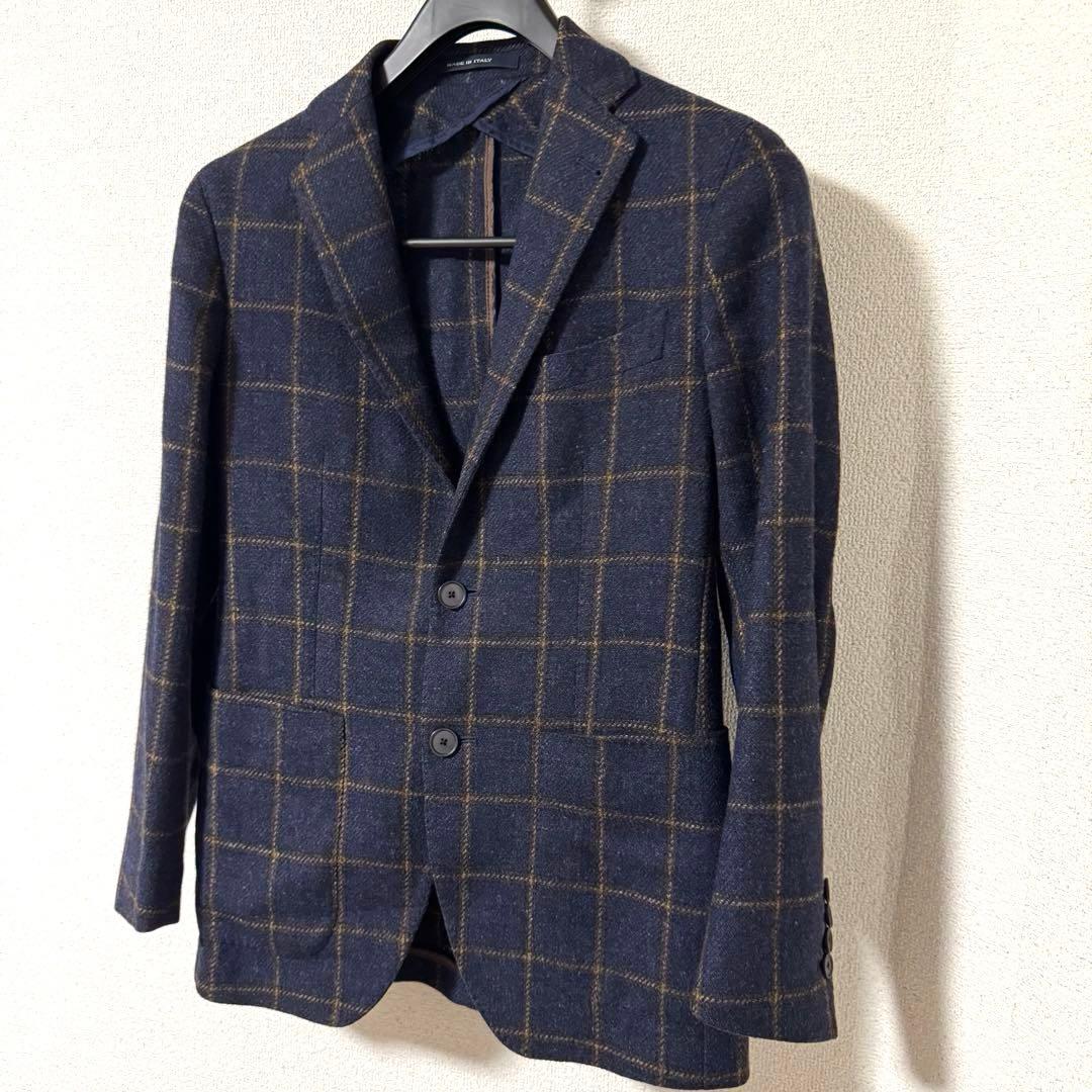 TAGLIATORE タリアトーレ ネイビー チェック柄 テーラードジャケット