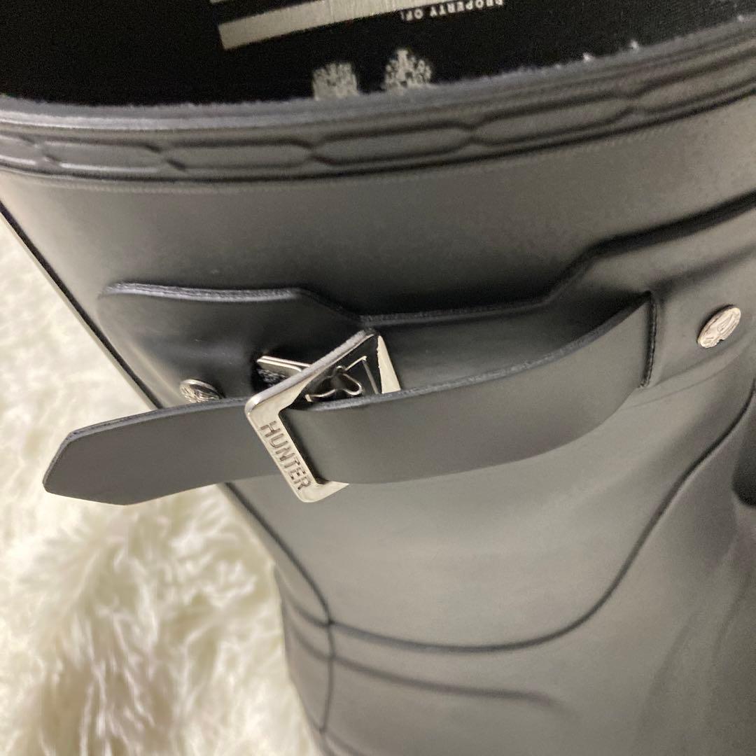 新品未使用HUNTER ブラック 長靴 バックル付き27cm