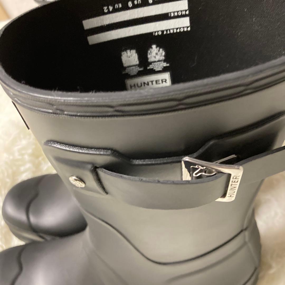 新品未使用HUNTER ブラック 長靴 バックル付き27cm