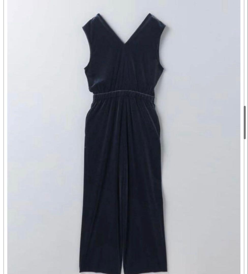 6 （ROKU）ベロア　Vネック　オールインワン