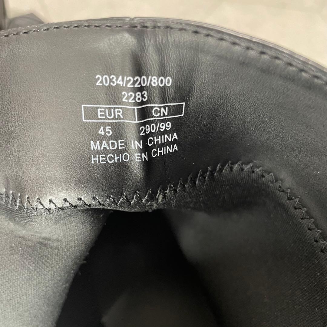 ★極美品★ZARAレザーブーツ　サイドジップ　ポインテッドトゥ　27.5