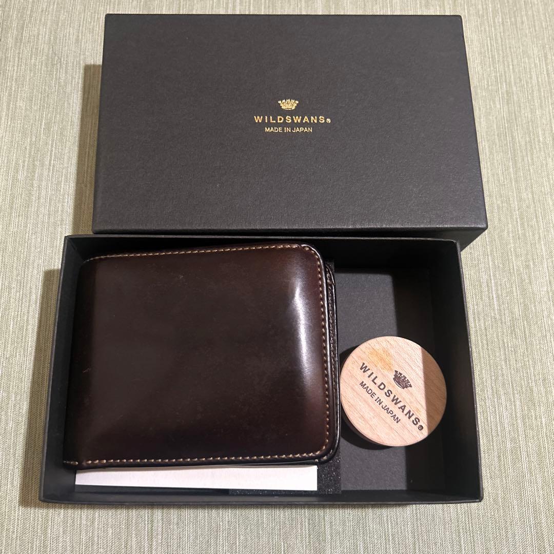 【ちんちろさん】WILD SWANS GROUND二つ折り財布　コードバン