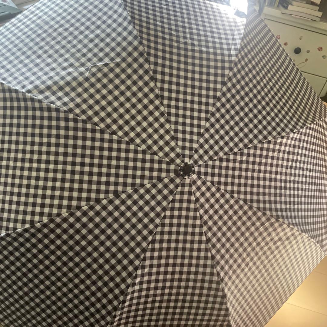 25ss FORME 折りたたみ日傘ギンガム白黒【東原亜希】