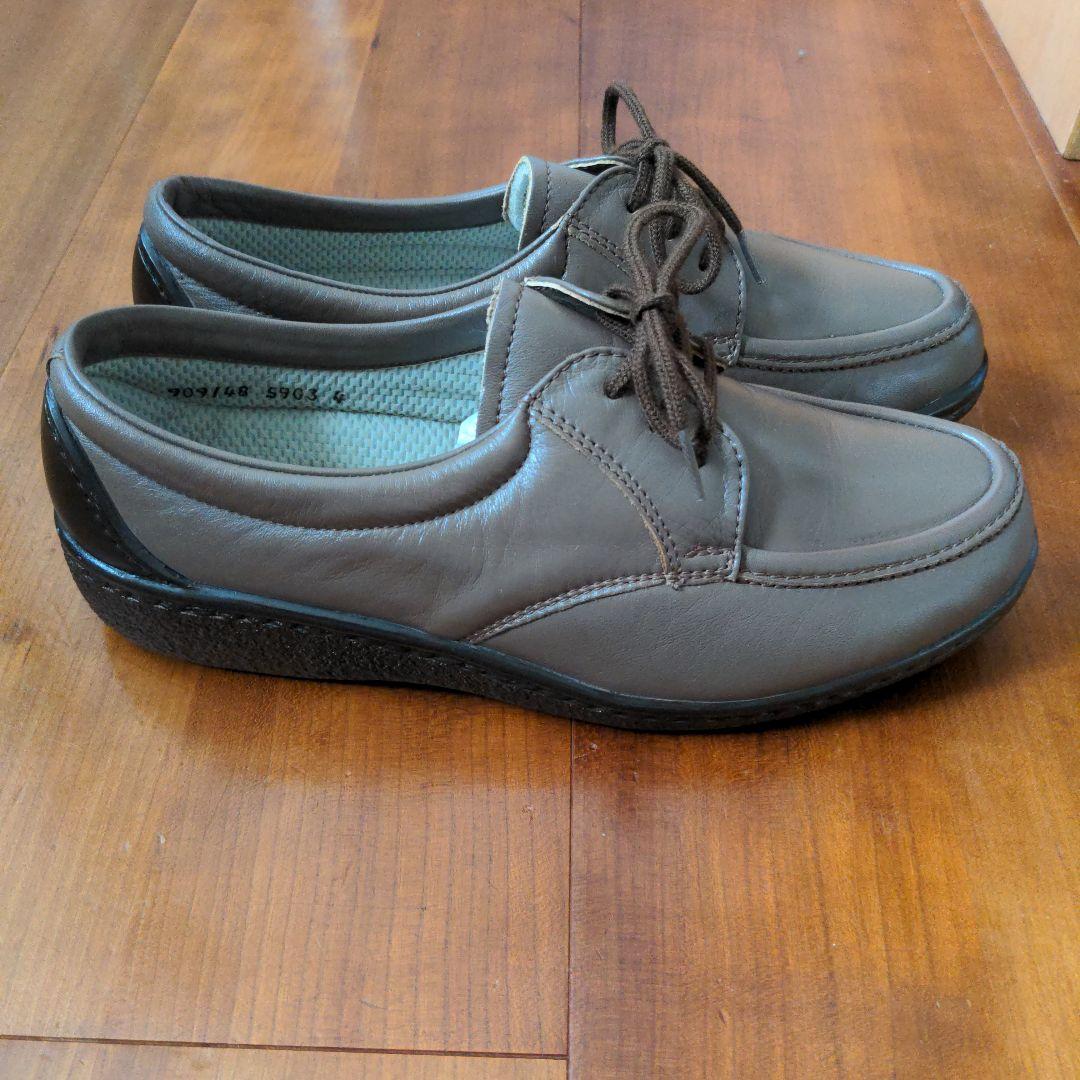 ハッシュパピー レディース靴 5903 24cm EEE オリーブ色