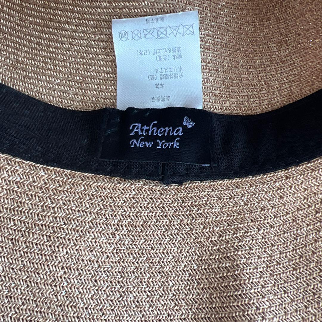 アシーナニューヨーク⭐︎Athena New York 白リボン麦わら帽子