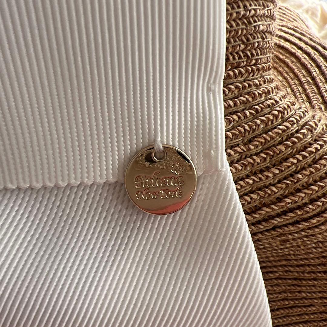 アシーナニューヨーク⭐︎Athena New York 白リボン麦わら帽子