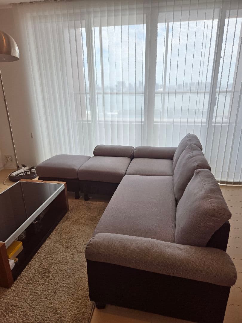 【直接引取限定】L字ソファセット(モダンデコ)