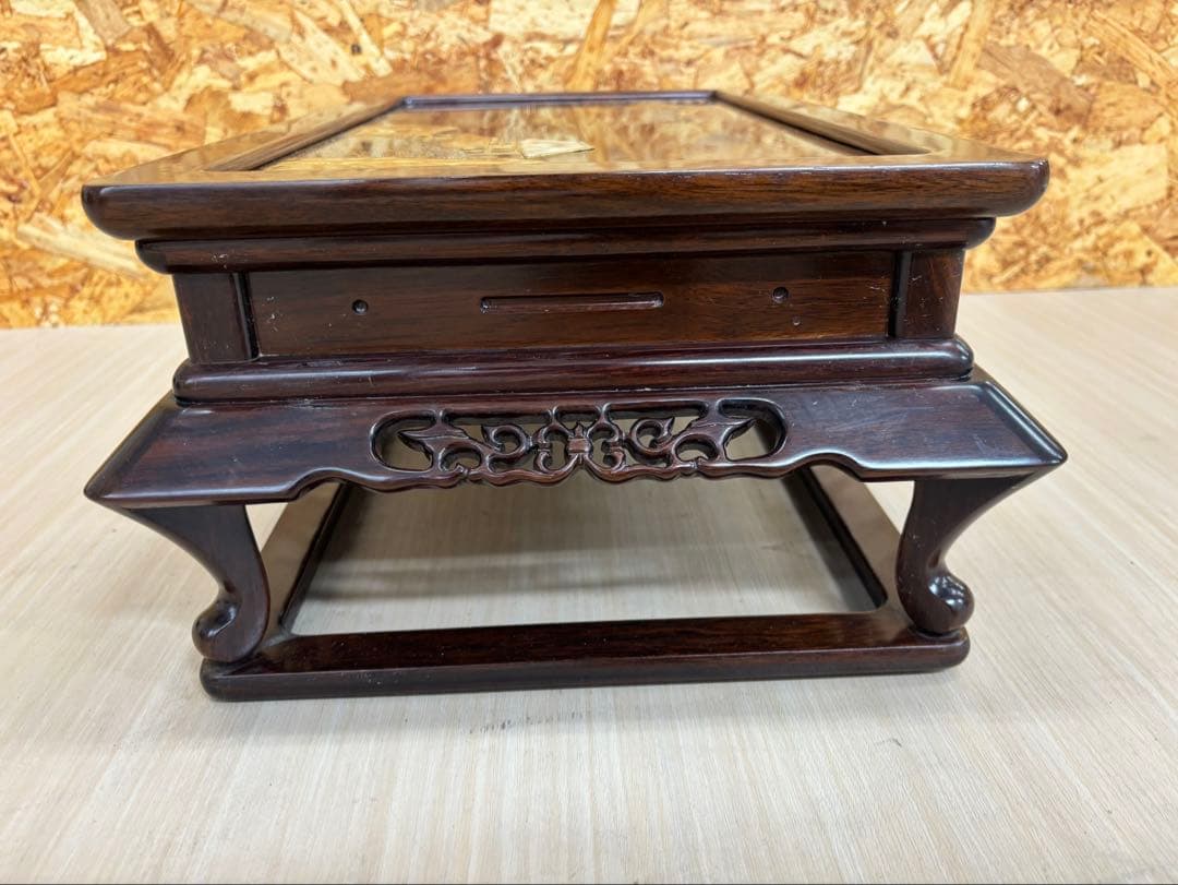 【勝峰作 / 花台】飾り台 螺鈿 金彩蒔絵 机 骨董品