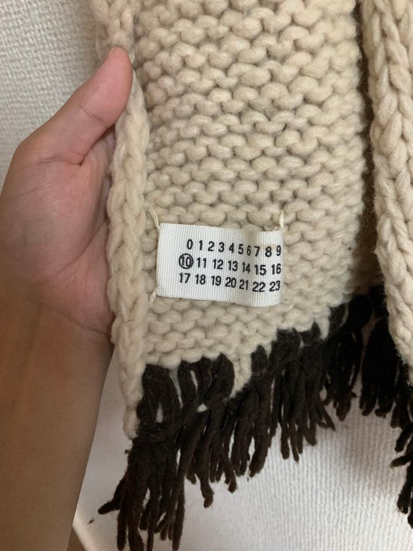 メゾンマルタンマルジェラミスディアナフリンジマフラー